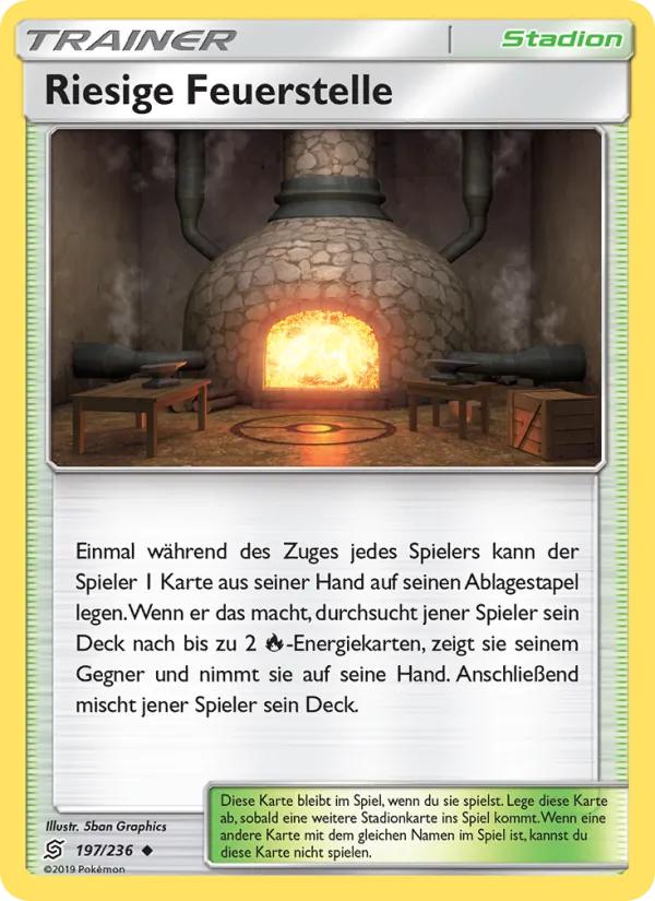 Riesige Feuerstelle