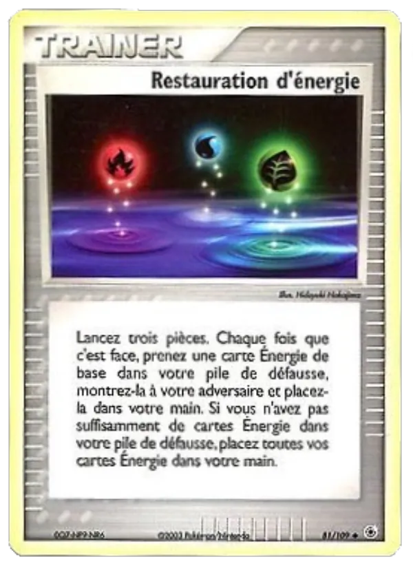 Restauration d'énergie
