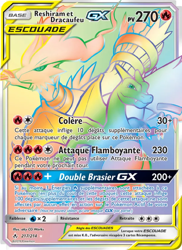 Reshiram et Dracaufeu GX