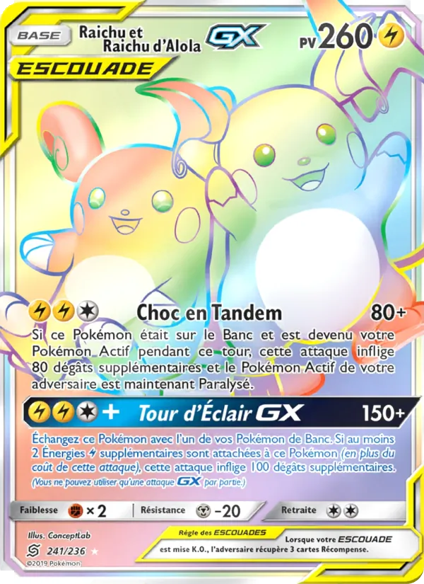 Raichu et Raichu d’Alola GX